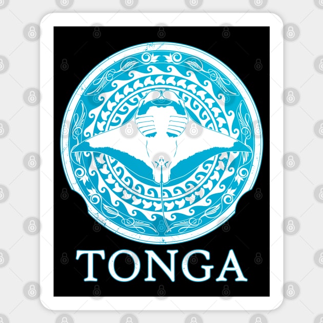 Giant Manta Ray Tonga Pride Sticker by NicGrayTees